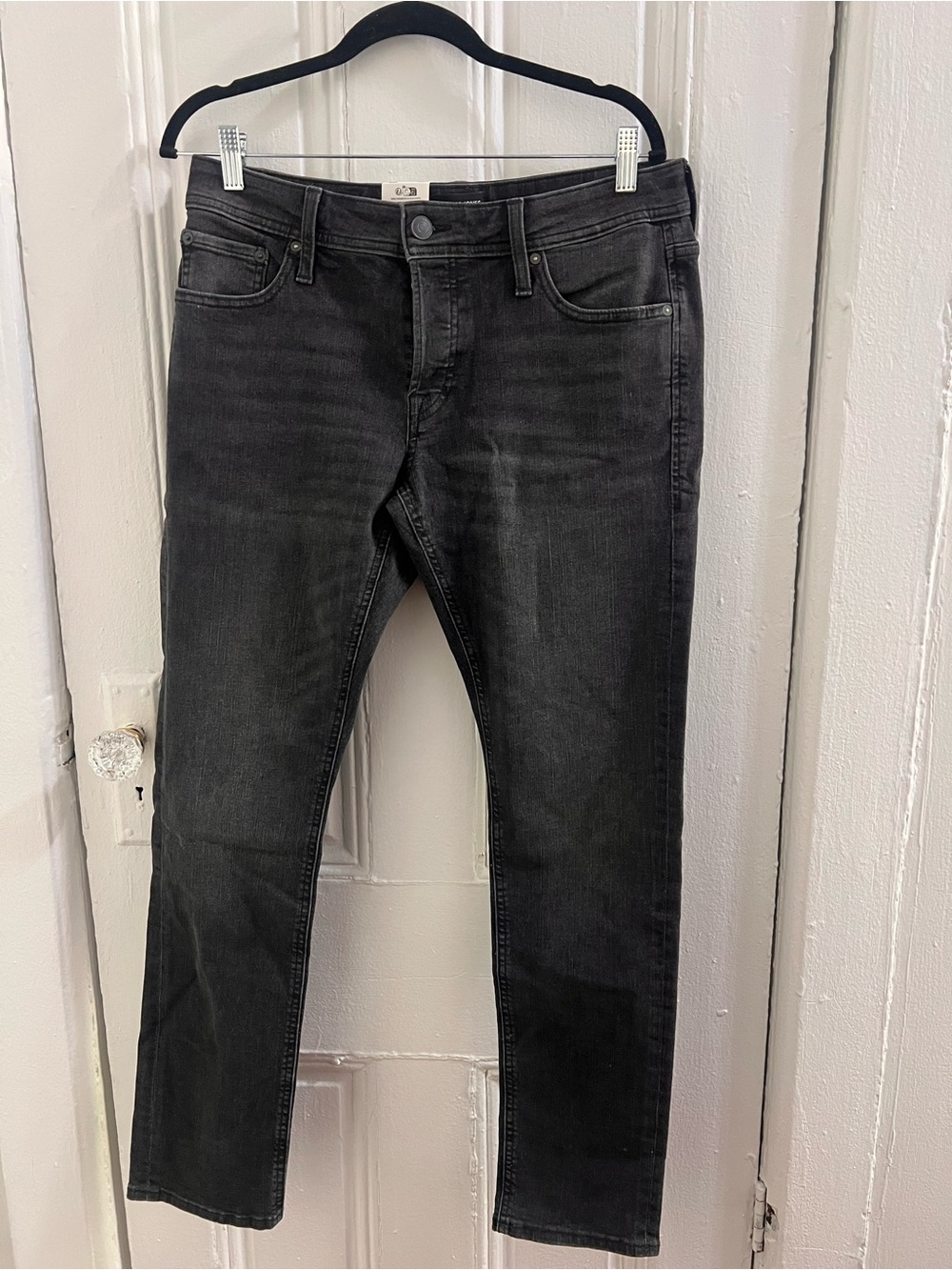 Jack & Jones Men's Slim Straight Black Jeans